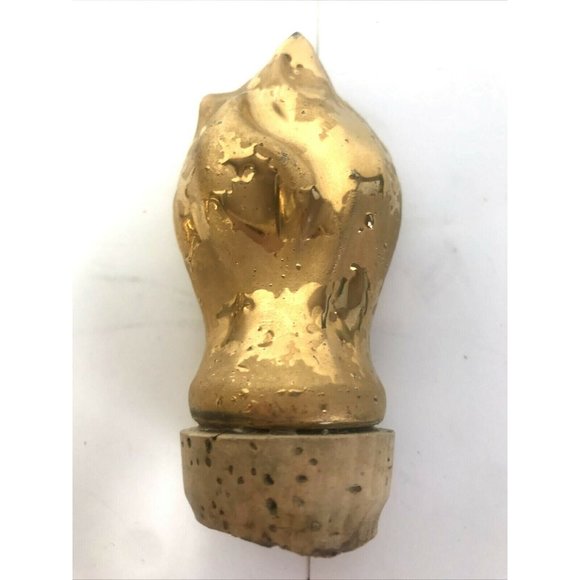 Vintage 1972 James B Jim Beam Weeping Gold Whisky Flowers Decanter Empty Bottle  - Picture 7 of 9